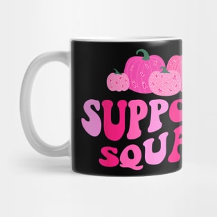 Groovy Support Squad Pumpkins Fall Breast Cancer Awareness Mug